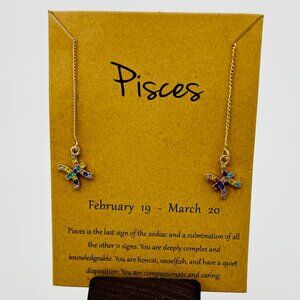 Rainbow Pisces Earrings - NWT